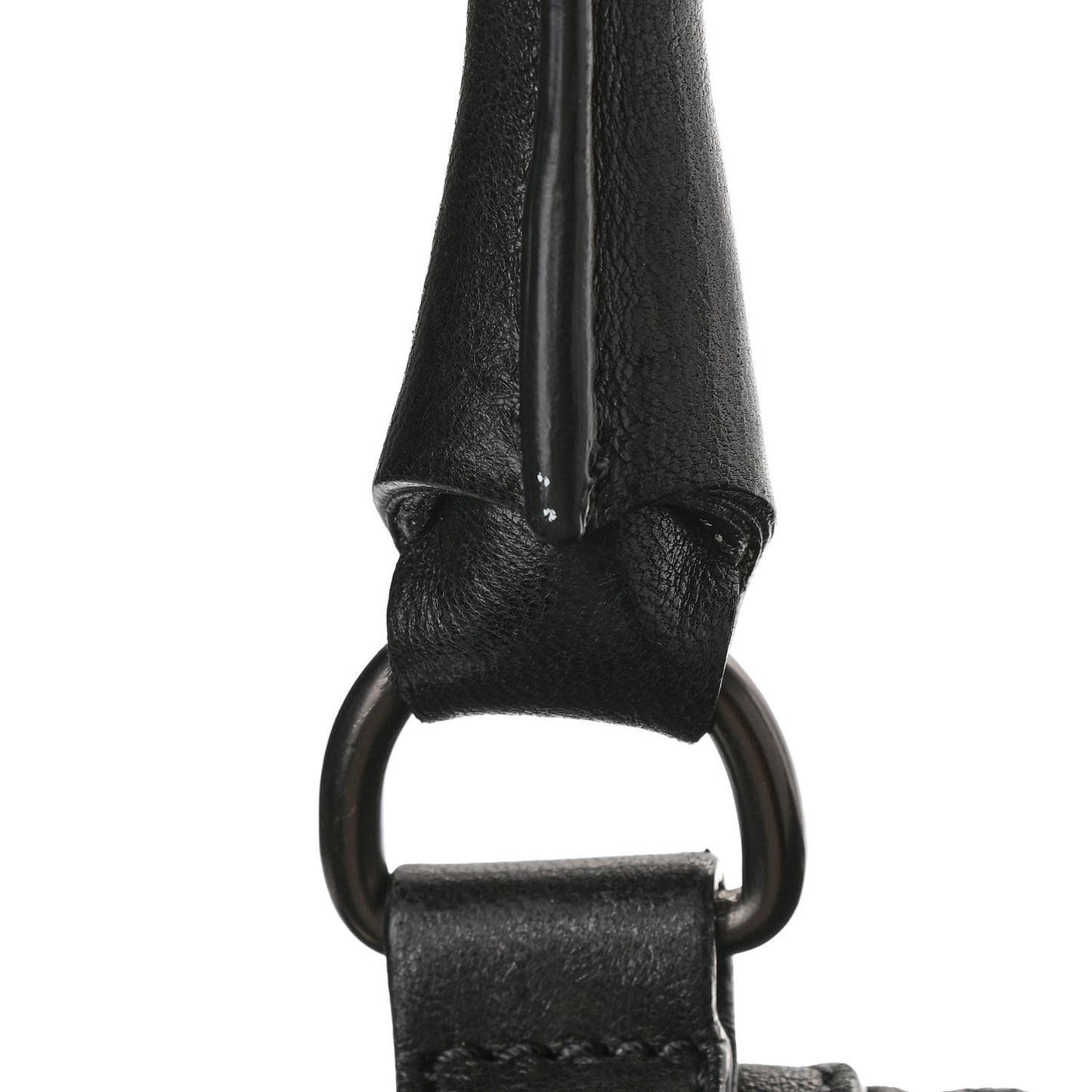 Calfskin Leopard Embossed Large Pandora Black