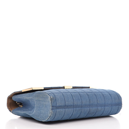 Chanel Denim Chocolate Bar Flap Blue 4 of 17