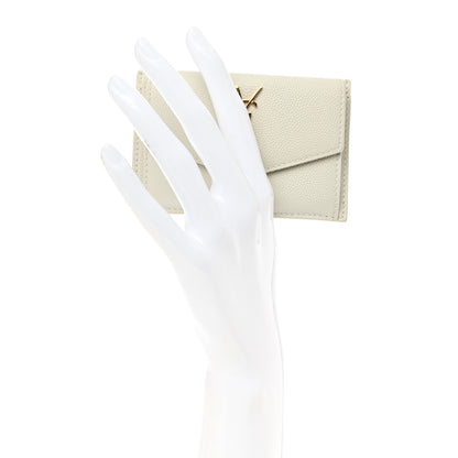 Saint Laurent Grain De Poudre Uptown Monogram Card Case Blanc Vintage 2 of 6