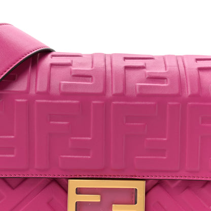 Fendi Nappa FF 1974 Embossed Baguette Ciclamino Pilar 8 of 11