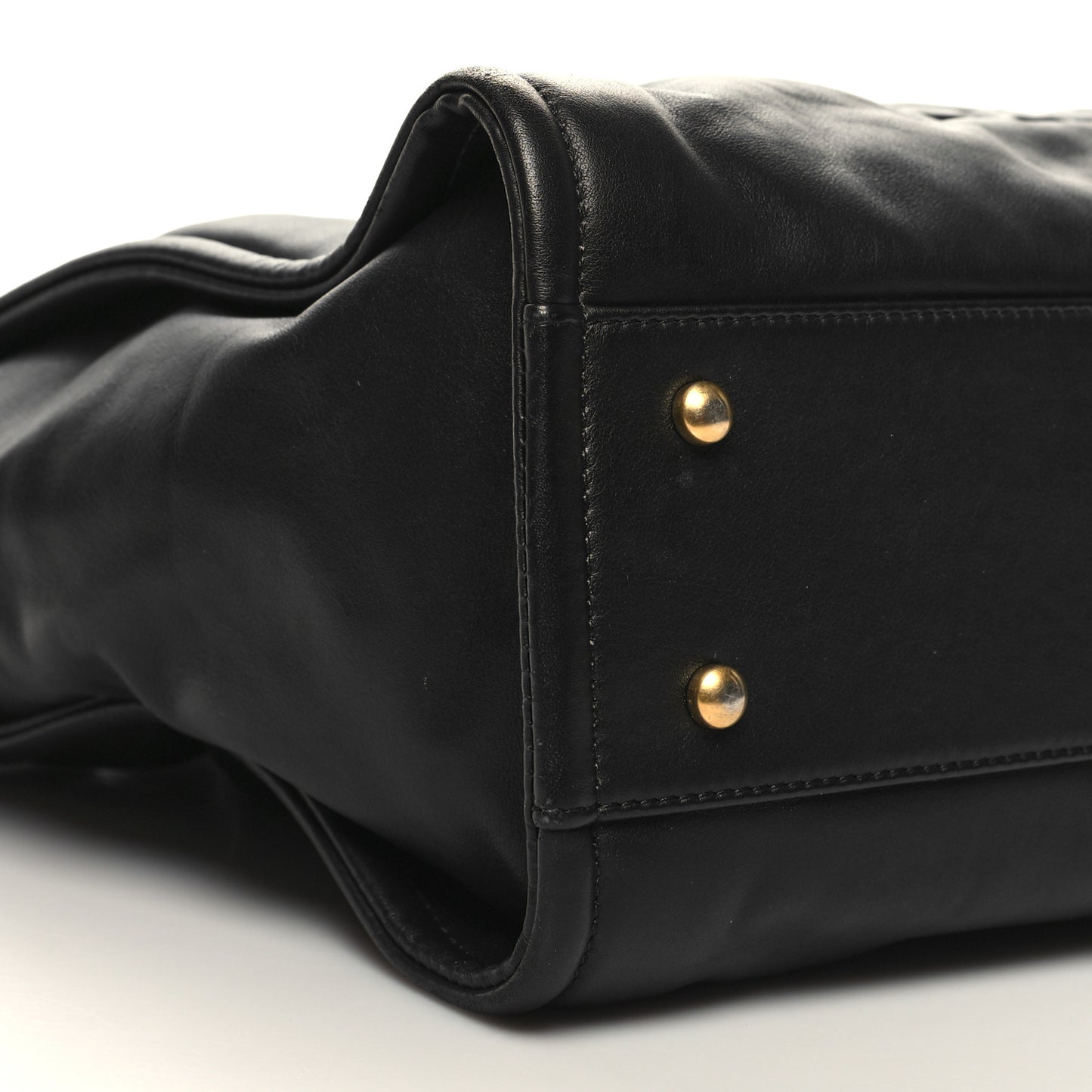 Calfskin Small Deauville Tote Black