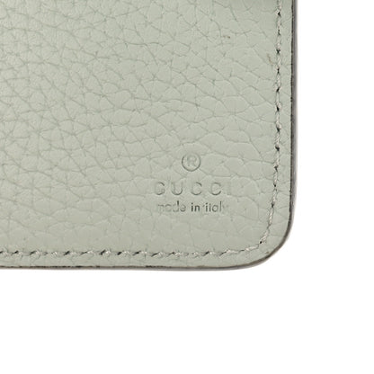 Gucci Piuma Calfskin Medium Bamboo Double G Wallet Pale Green 6 of 9
