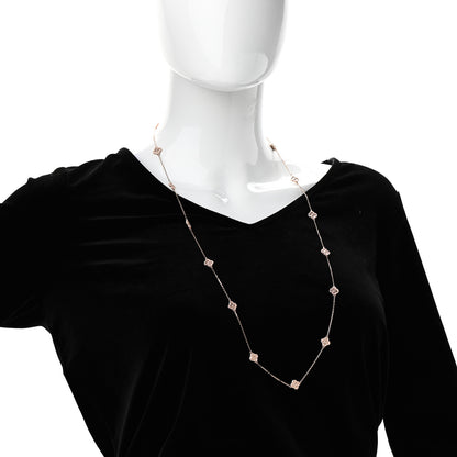 Van Cleef & Arpels 18K Rose Gold 16 Motifs Sweet Alhambra Necklace 2 of 7