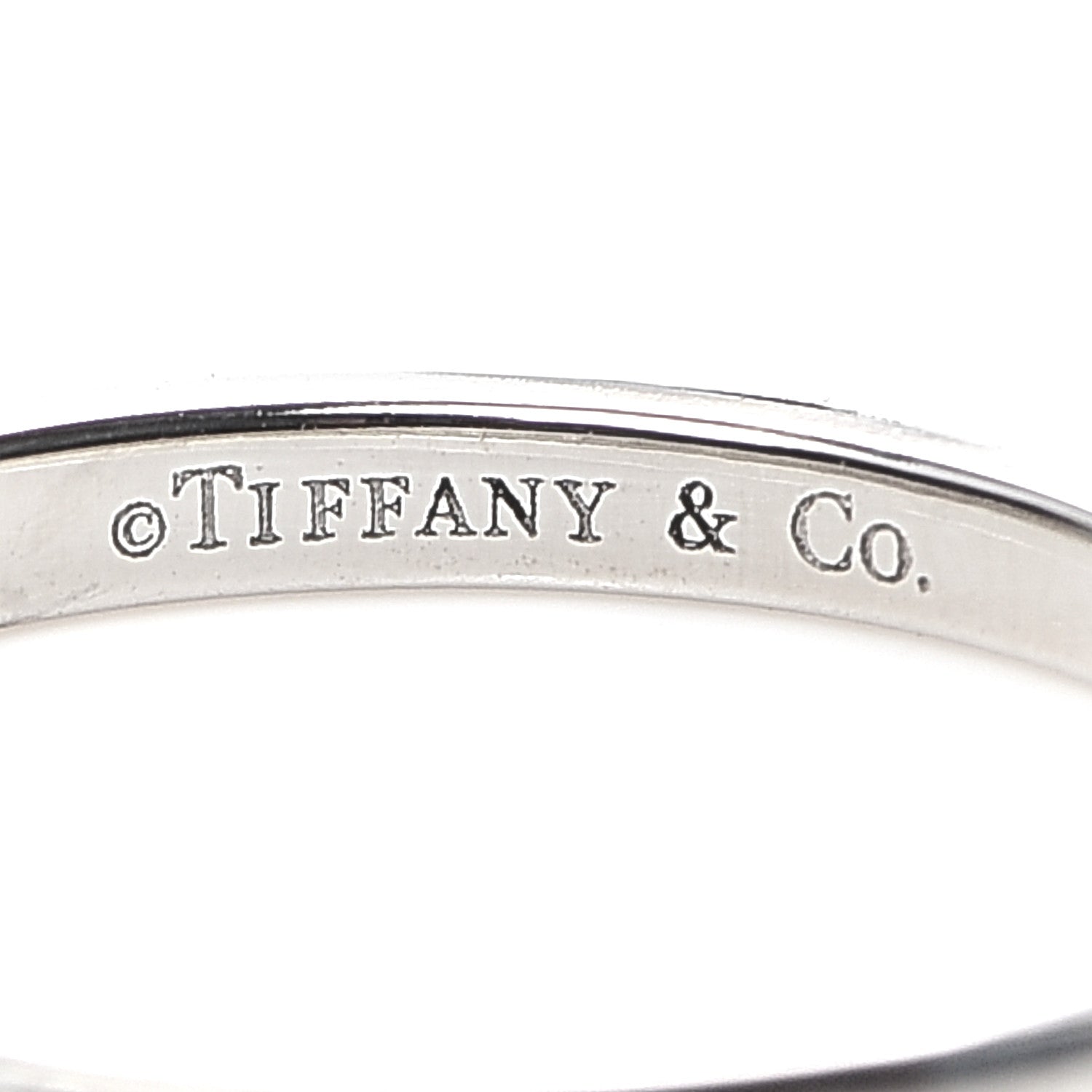 Tiffany Platinum Diamond .22ctw Half Circle Wedding Band Ring 52 6 4 of 4