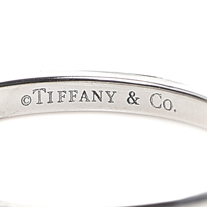 Tiffany Platinum Diamond .22ctw Half Circle Wedding Band Ring 52 6 4 of 4