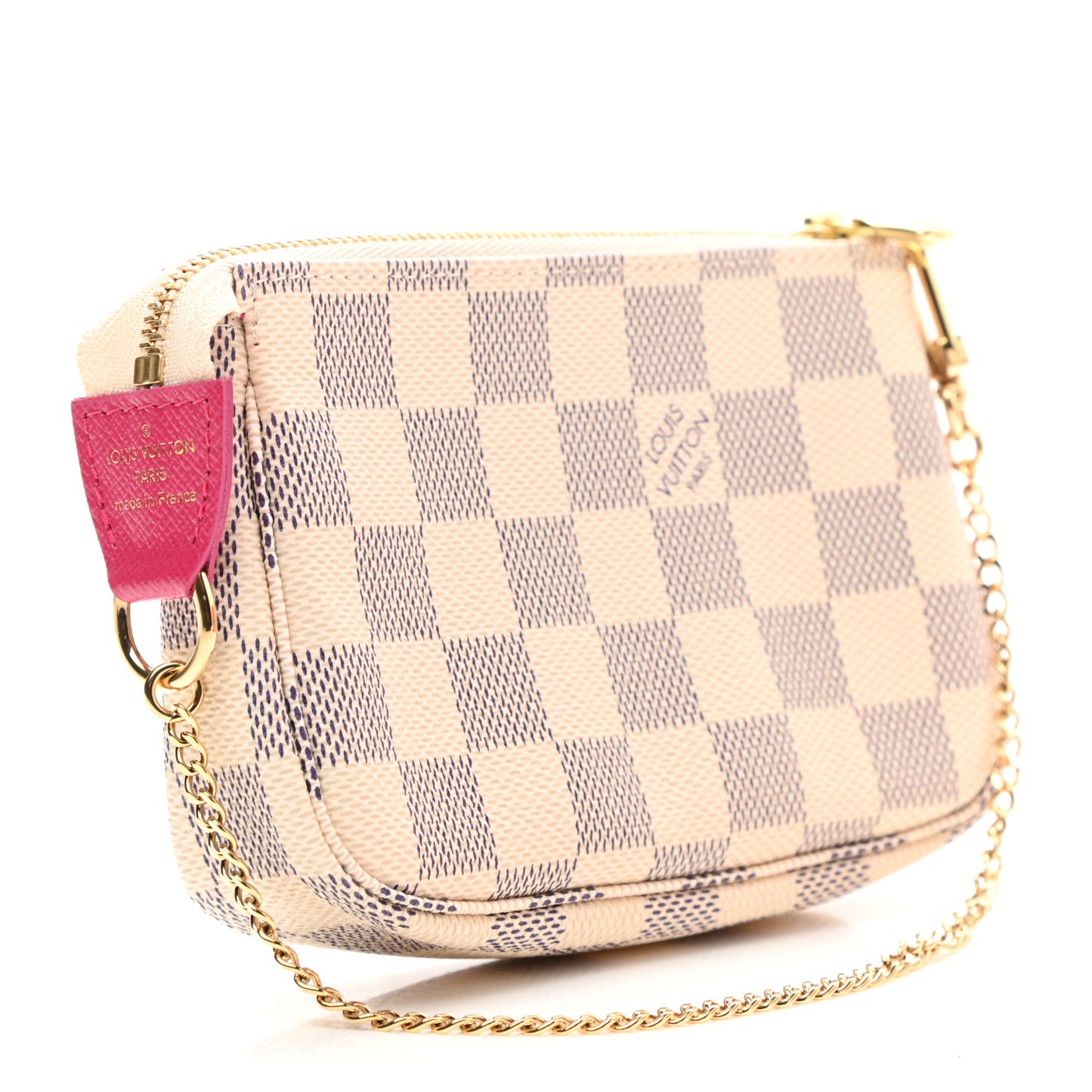 Damier Azur 2021 Christmas Animation Hollywood Mini Pochette Accessories Fuchsia