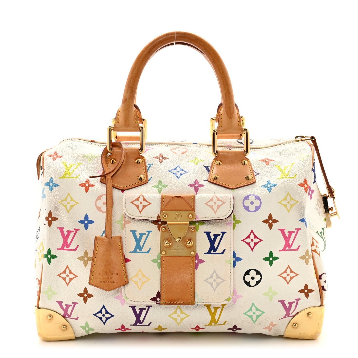 Louis Vuitton Monogram Multicolor Speedy 30 White 1 of 15