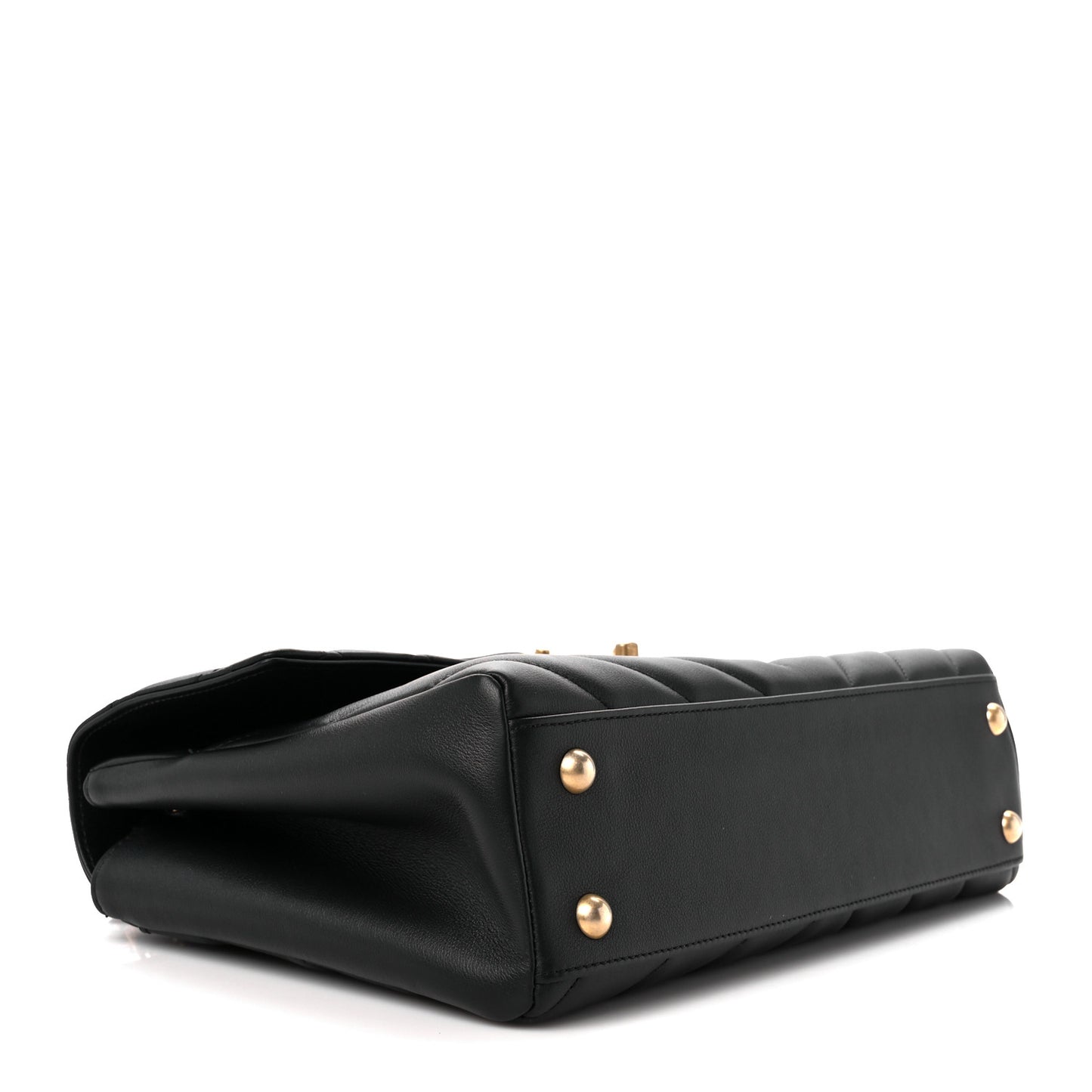 Calfskin Quilted Chevron In The City Bag Black