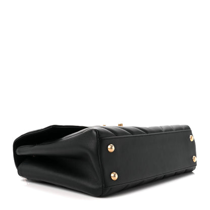 Chanel Calfskin Quilted Chevron In The City Bag Black 4 of 11