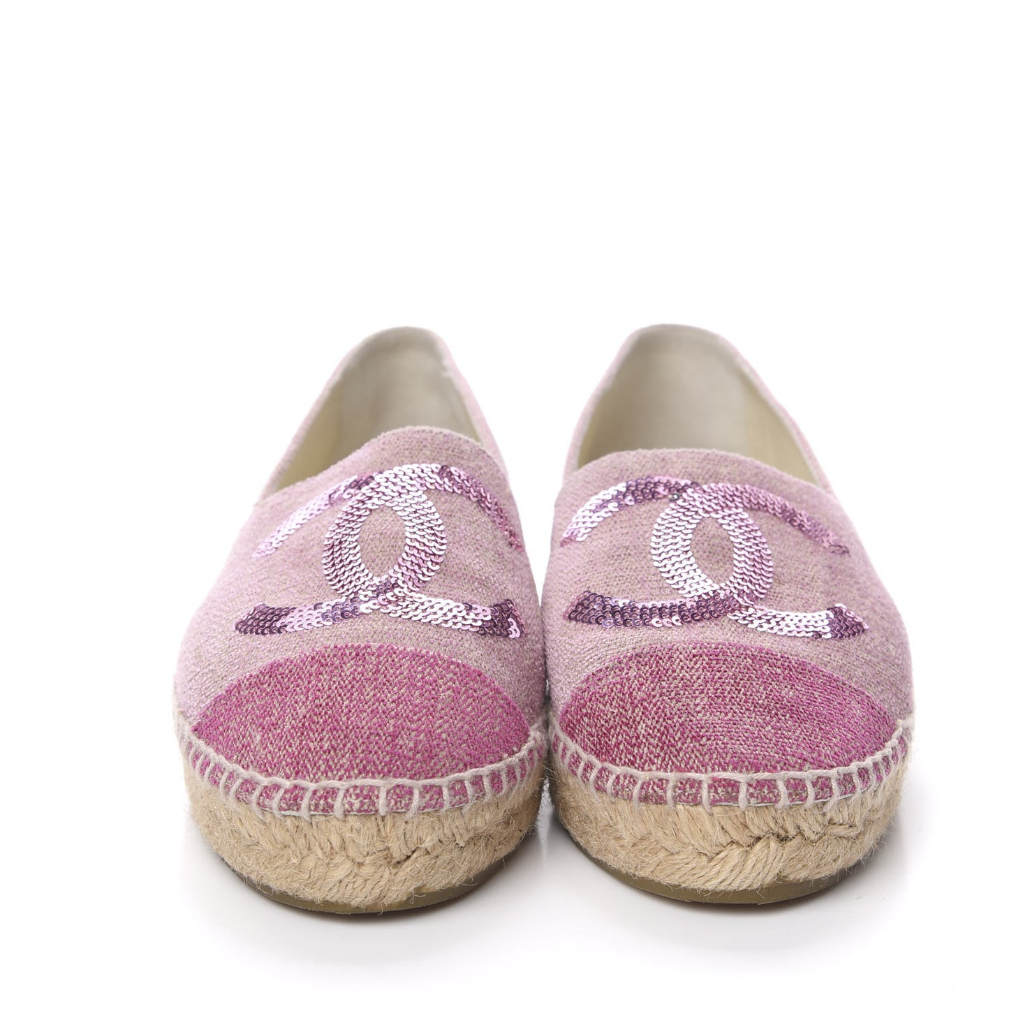 Toile Sequin CC Espadrilles 36 Pink Dark Pink