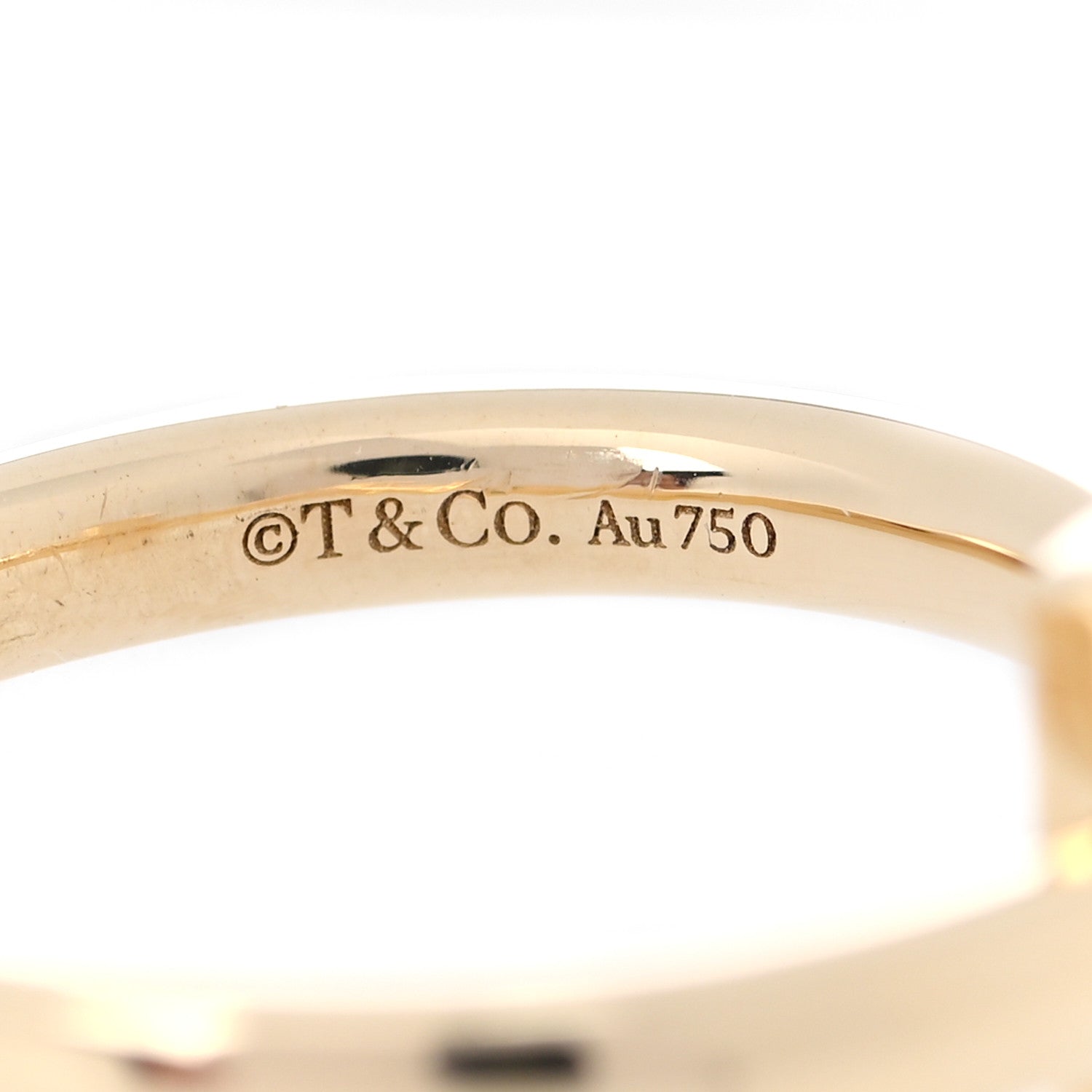 Tiffany 18K Yellow Gold Diamond T T1 Ring 52 6 4 of 4