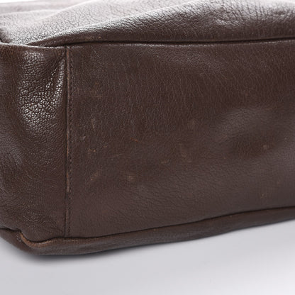 Alexander McQueen Tumbled Calfskin Perforated North South Skull Tote Brown 9 of 9