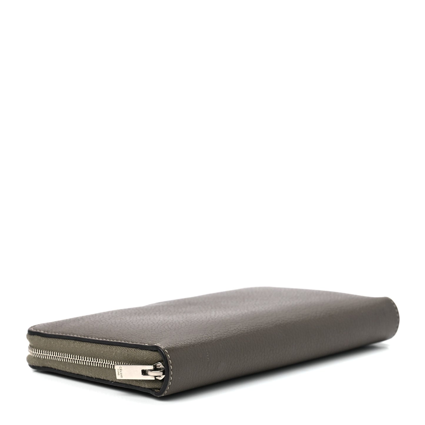 Drummed Calfskin Large Zip Around Multifunction Wallet Souris