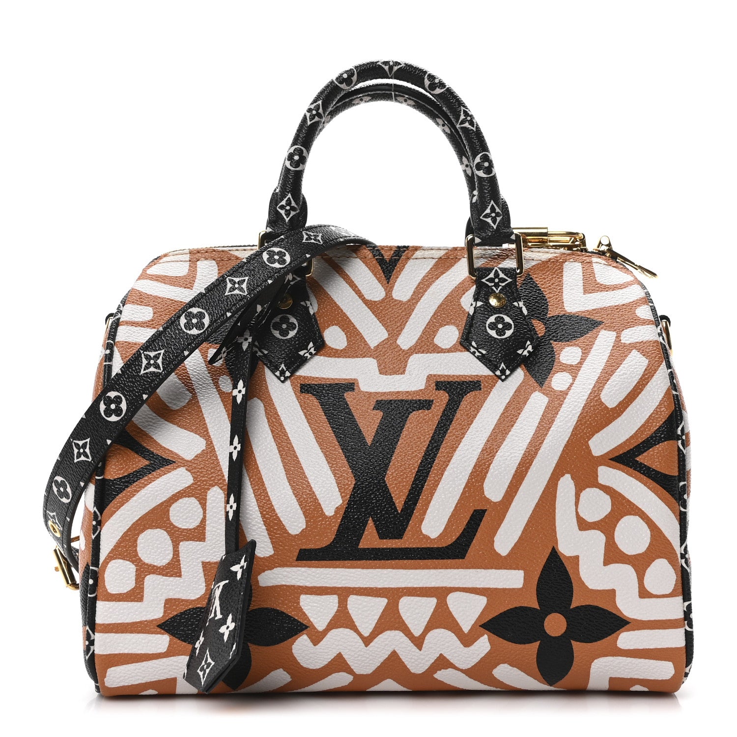 Louis Vuitton Monogram Giant Crafty Speedy Bandouliere 25 Creme Caramel 1 of 9