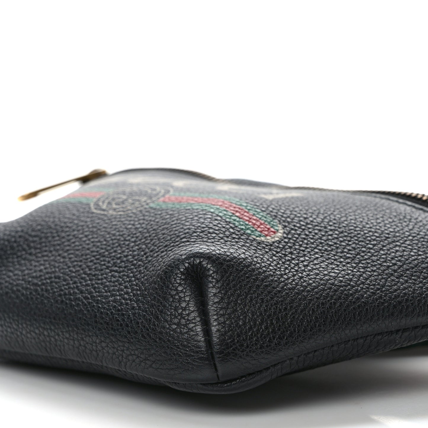 Grained Calfskin Small Logo Belt Bag Black