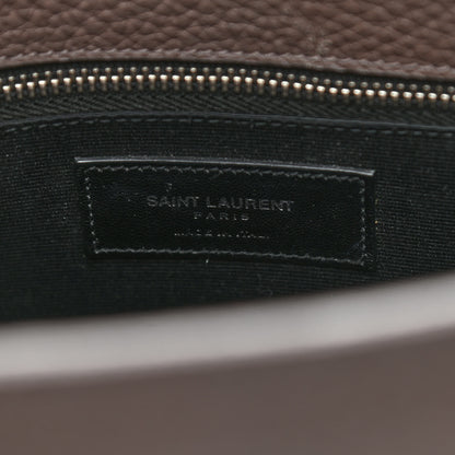 Saint Laurent Grained Calfskin Small Sac De Jour Fog 6 of 9