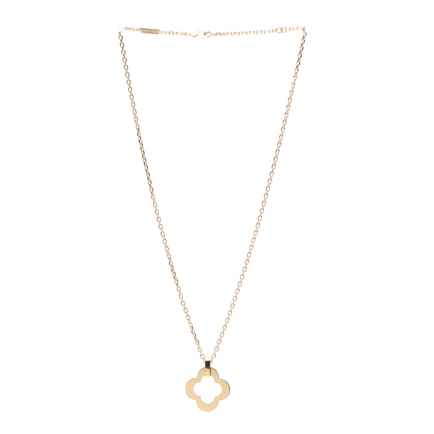 18K Yellow Gold Byzantine Alhambra Pendant Necklace