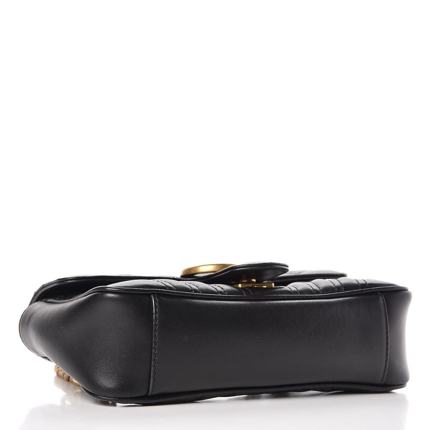 Calfskin Matelasse Mini GG Marmont Shoulder Bag Black