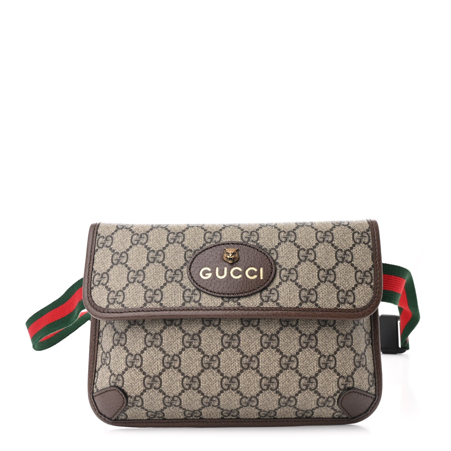 Gucci GG Supreme Monogram Neo Vintage Web Belt Bag Brown 1 of 10