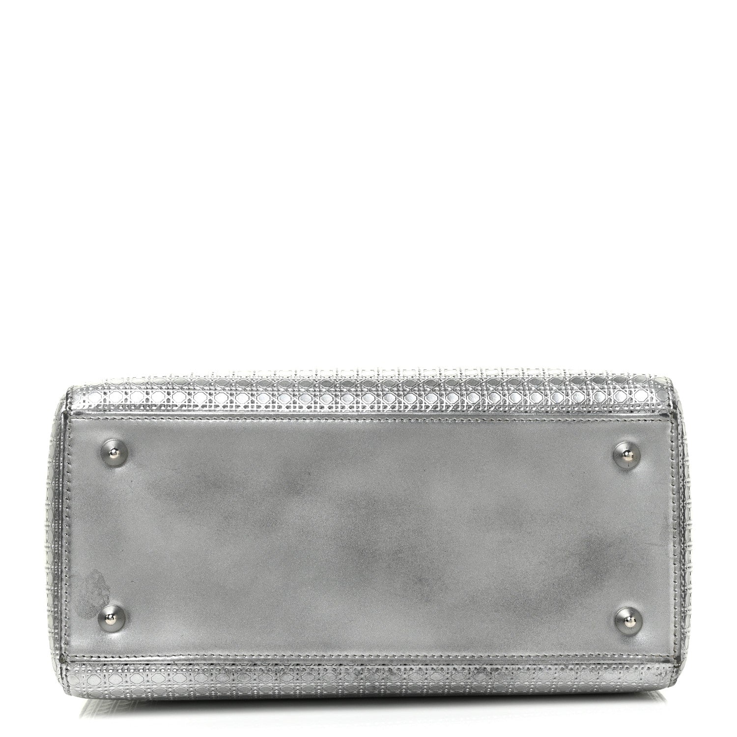 Christian Dior Metallic Patent Micro-Cannage Medium Lady Dior Silver 11 of 20