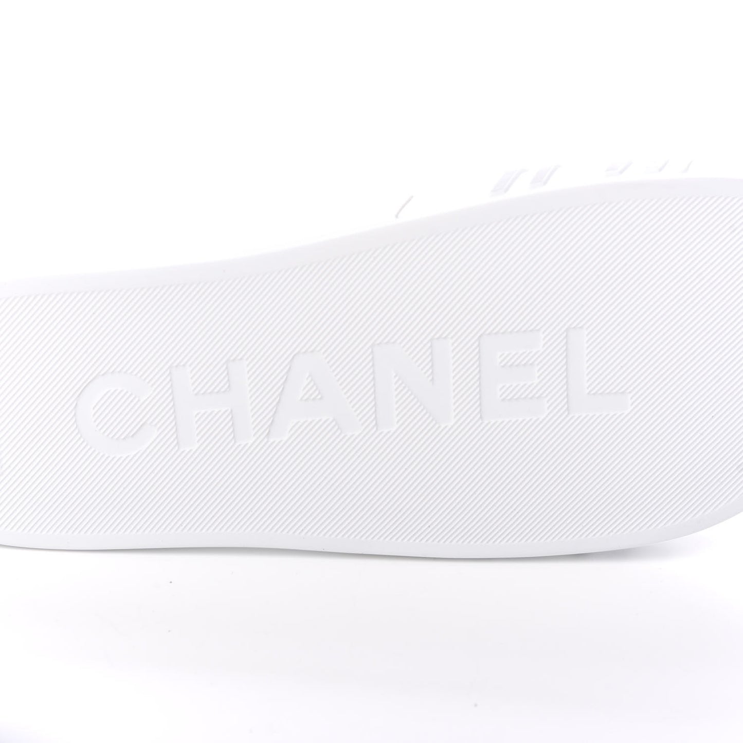 PVC CC Mules Sandals 38 White Grey