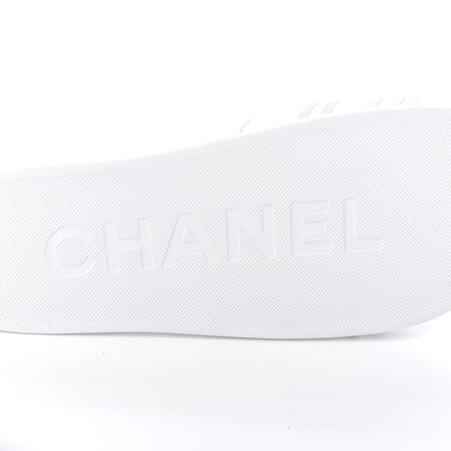 Chanel PVC CC Mules Sandals 38 White Grey 6 of 9