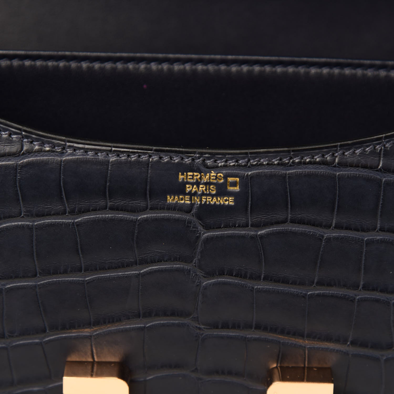 Hermes Matte Alligator Constance 18 Bleu Indigo 8 of 21