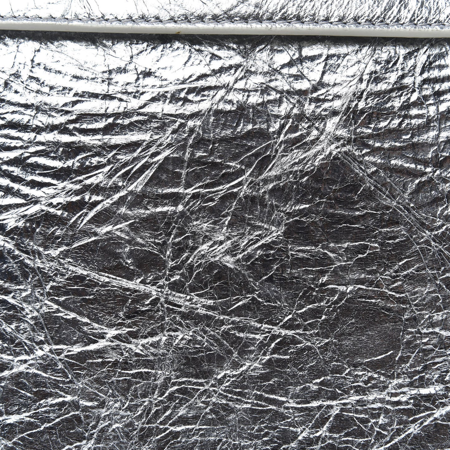 Metallic Calfskin Medium Diorever Flap Silver