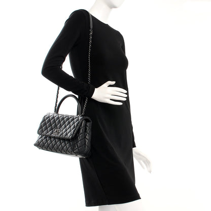 Chanel Caviar Quilted Small Coco Handle Flap Black 2 of 10