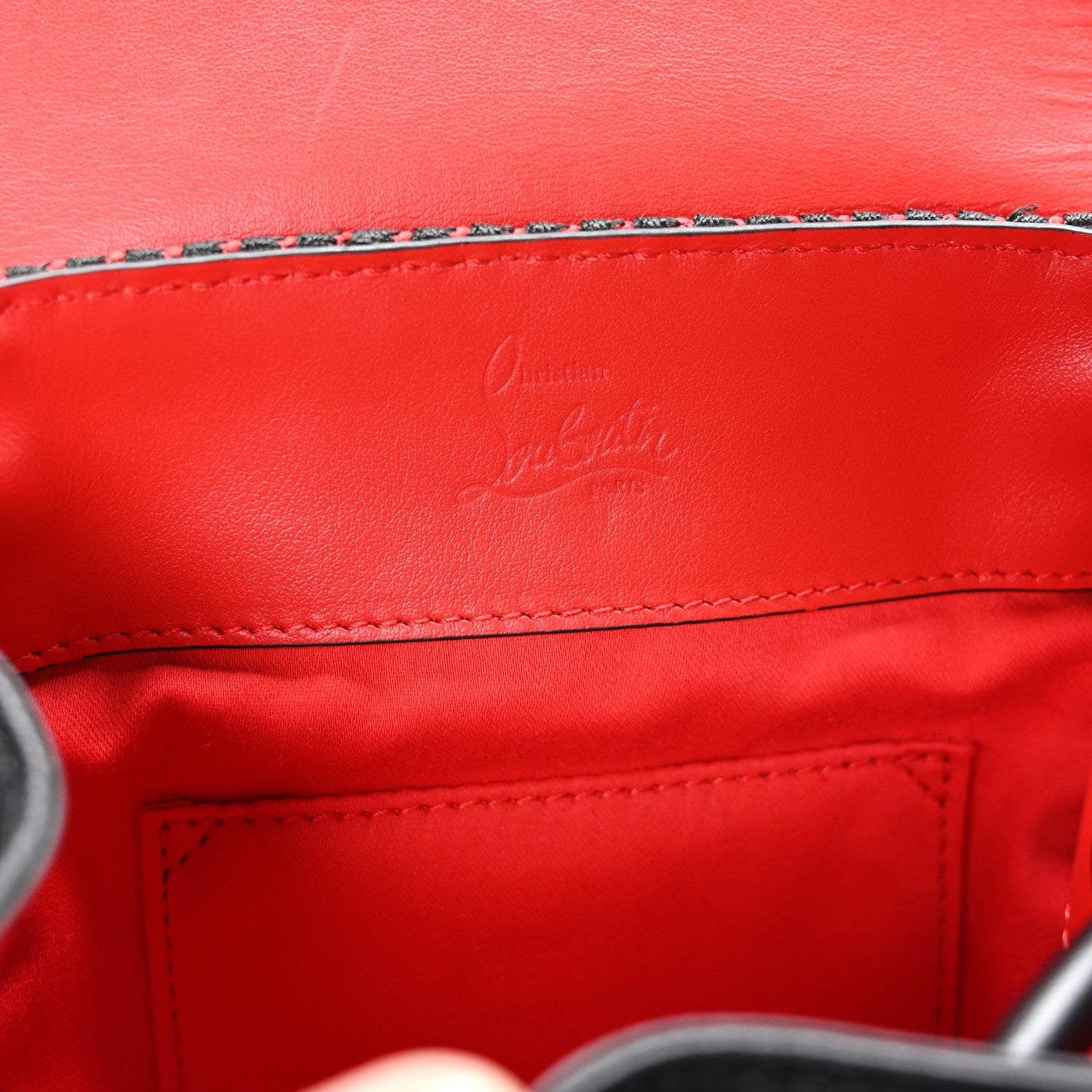 Christian Louboutin Calfskin Spiked Small Explorafunk Backpack Black 6 of 10