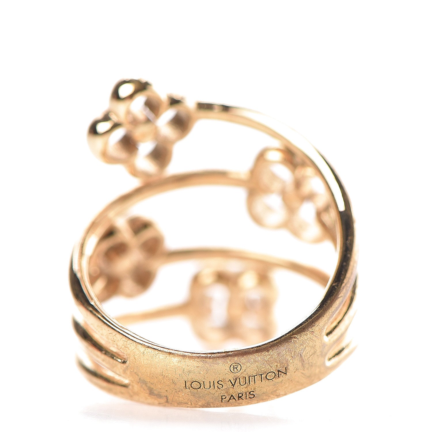 Louis Vuitton Flower Full Ring M Gold 3 of 5