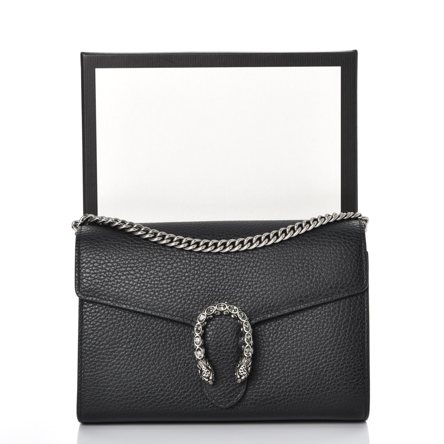 Calfskin Mini Dionysus Chain Wallet Black