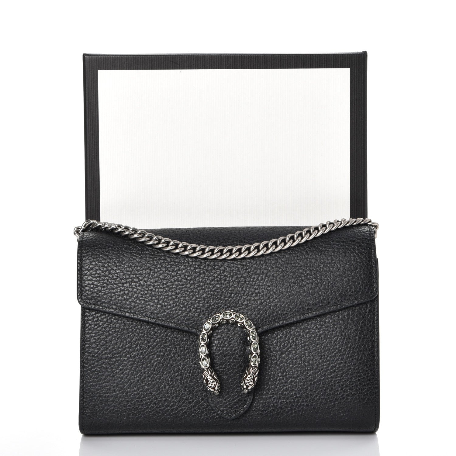Gucci Calfskin Mini Dionysus Chain Wallet Black 8 of 8