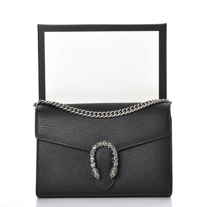 Gucci Calfskin Mini Dionysus Chain Wallet Black 8 of 8