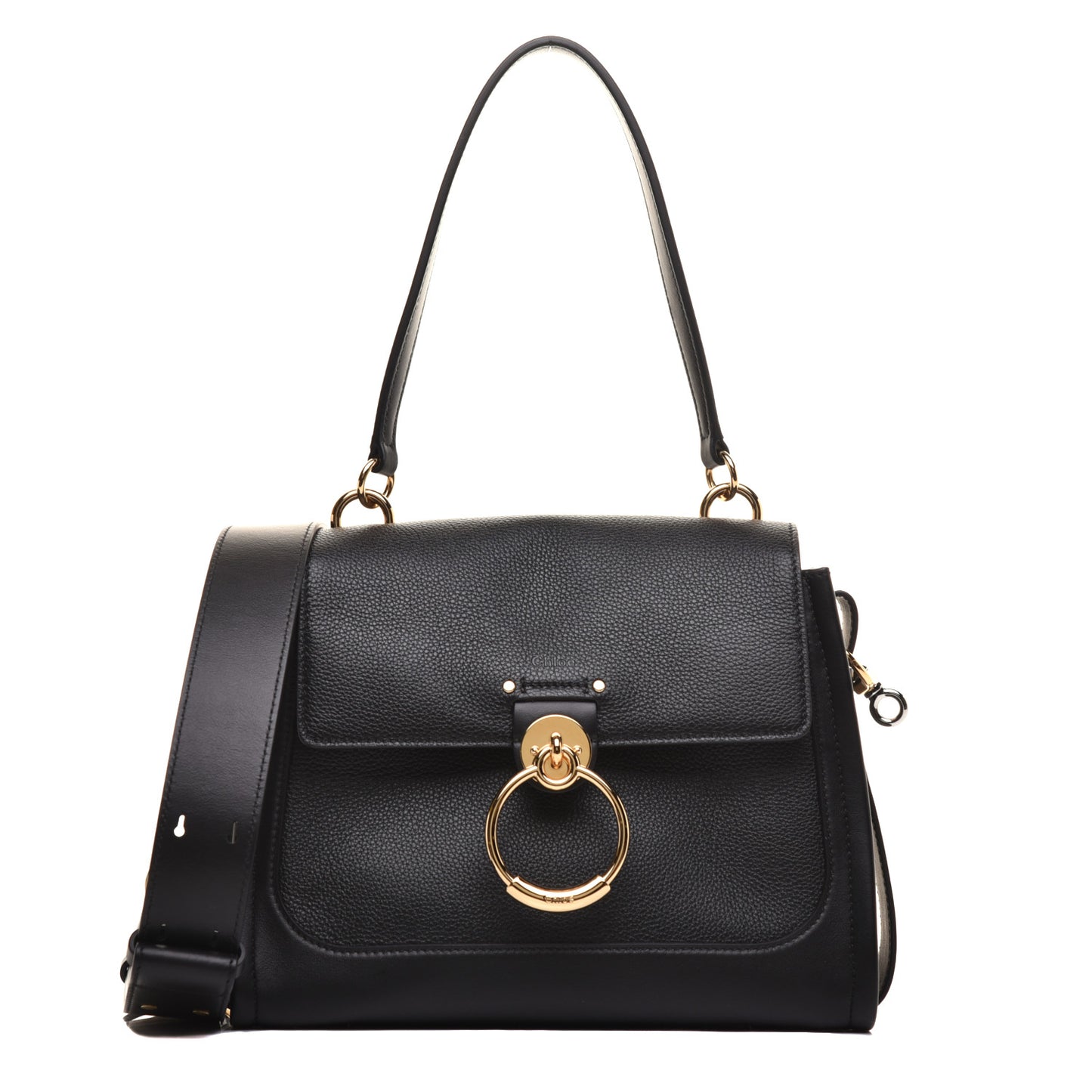 Calfskin Small Tess Day Bag Black