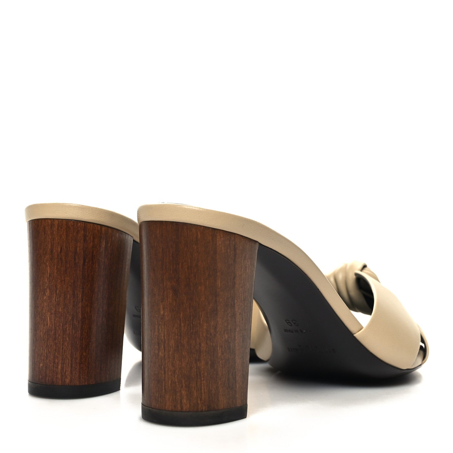 Saint Laurent Lambskin Bianca Mules 39 Beige 4 of 8