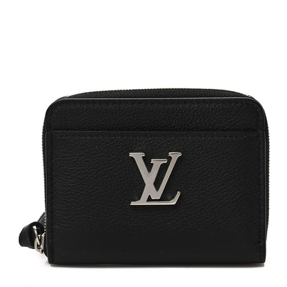 Louis Vuitton Calfskin Lockme Zippy Coin Purse Black 1 of 6