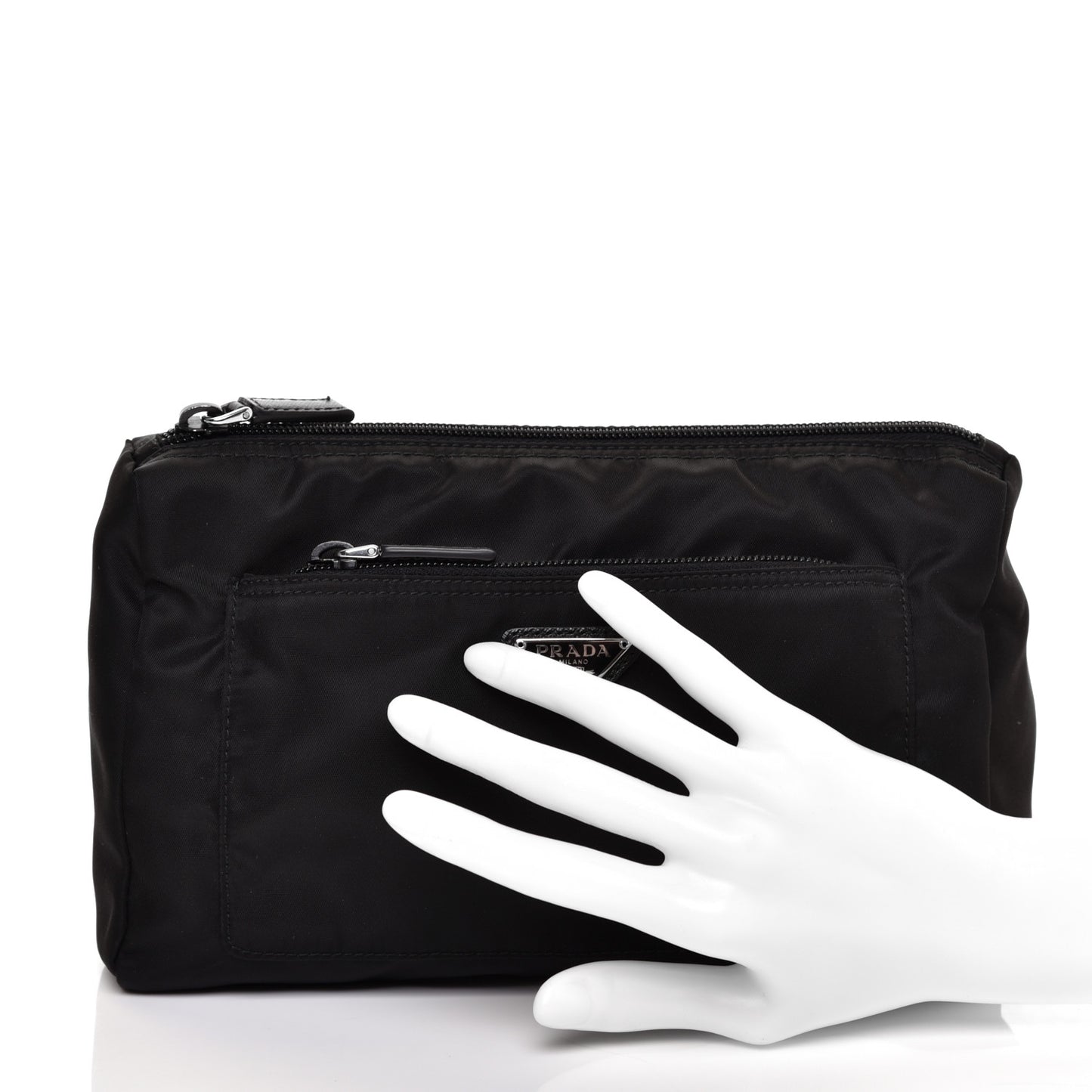 Nylon Vela Cosmetic Pouch Black