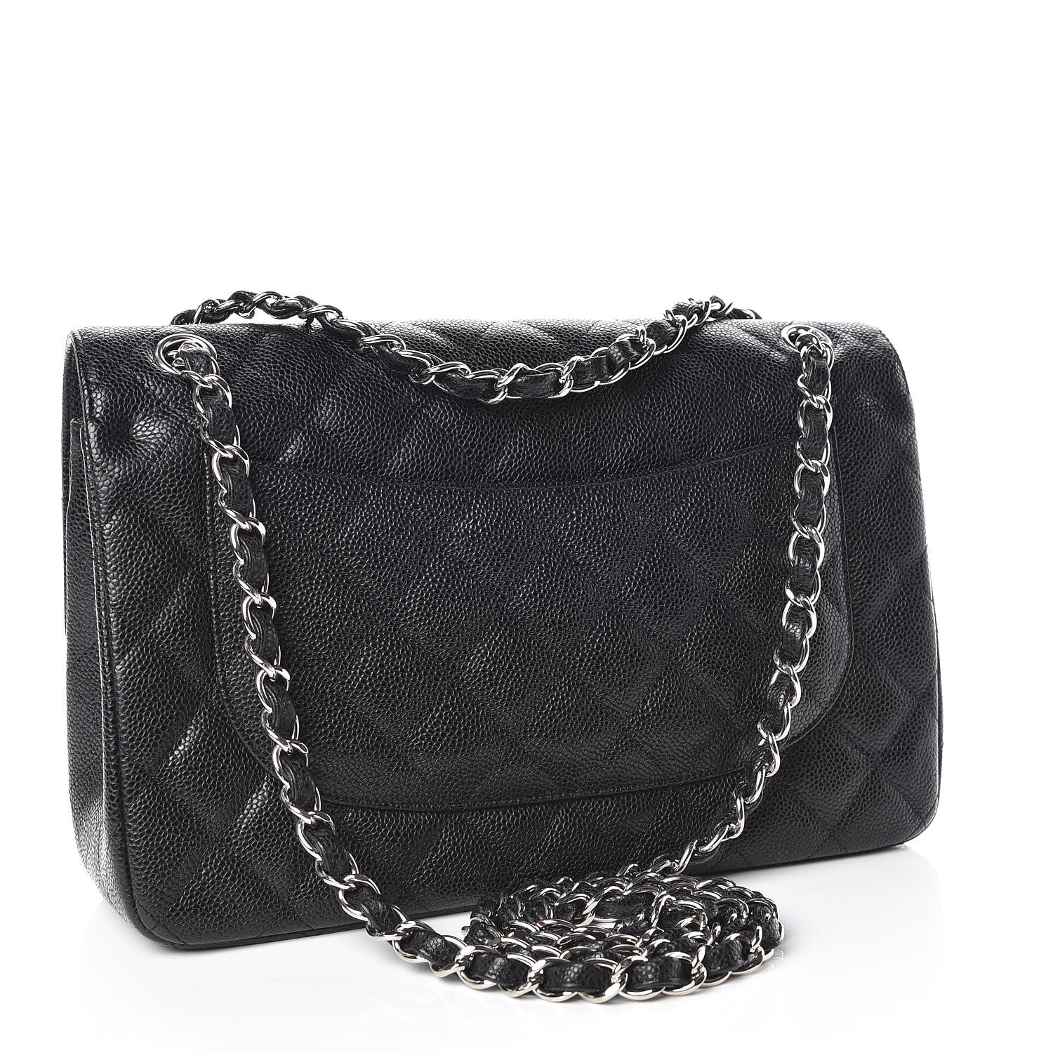 Chanel Caviar Quilted Jumbo Double Flap Black 3 of 9