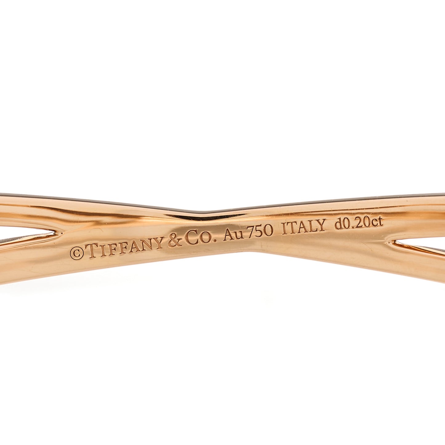 18K Rose Gold Diamond Atlas X Narrow Hinged Bangle Bracelet