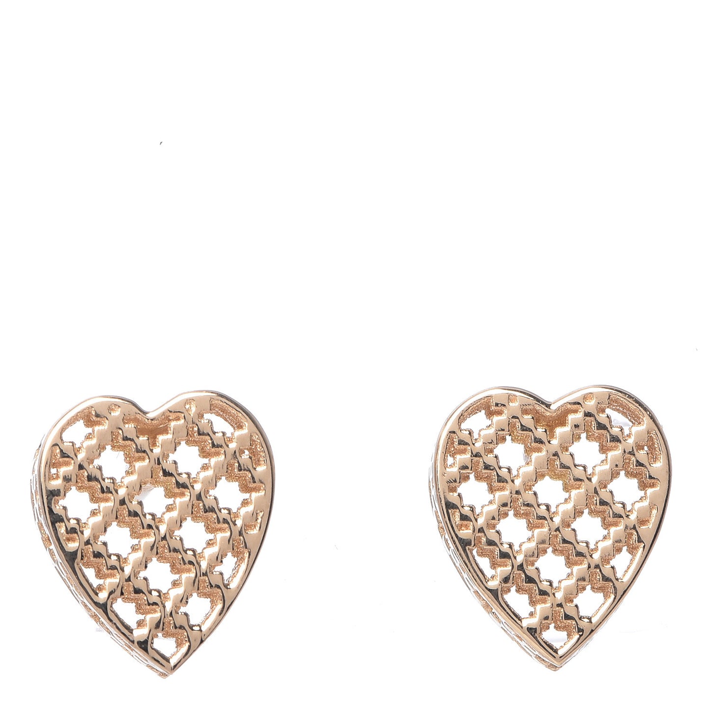 18K Yellow Gold Diamantissima Heart Stud Earrings