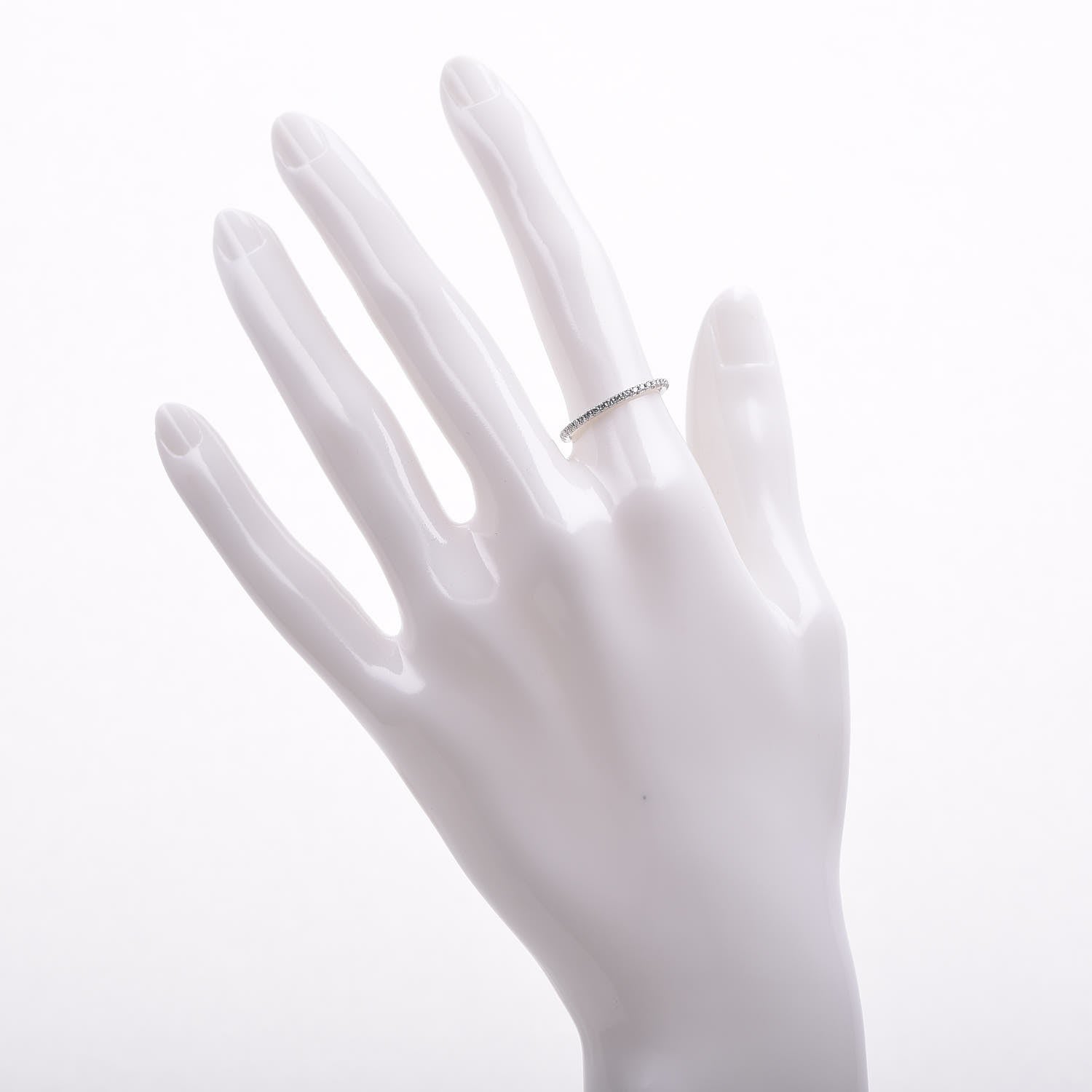 Tiffany 18K White Gold Diamond Metro Ring 52 6 2 of 4