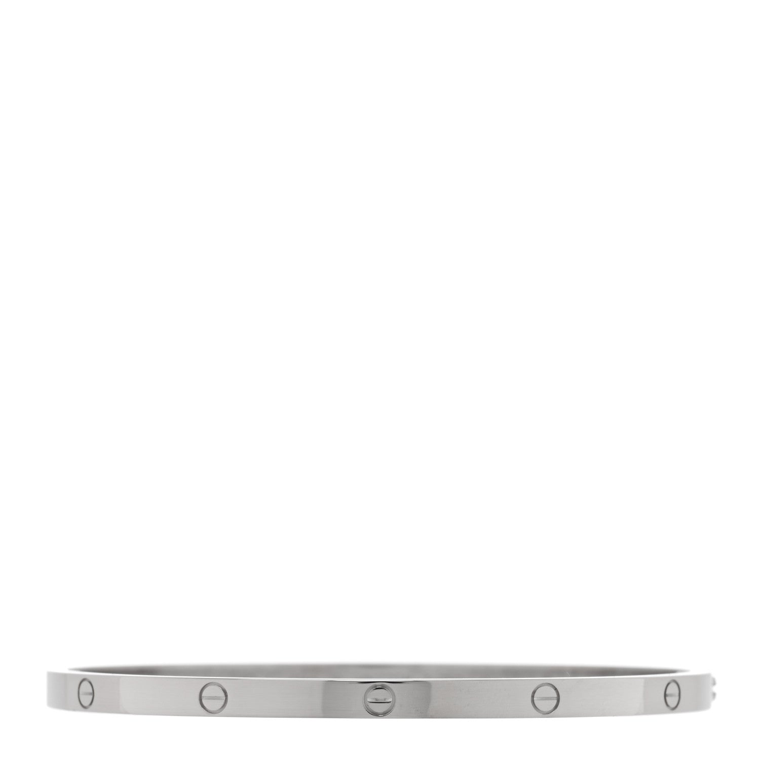 Cartier 18K White Gold Small LOVE Bracelet 18 1 of 7