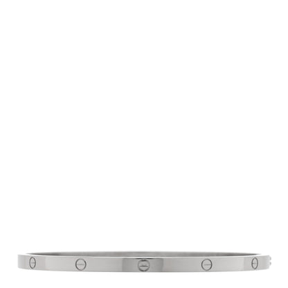 Cartier 18K White Gold Small LOVE Bracelet 18 1 of 7