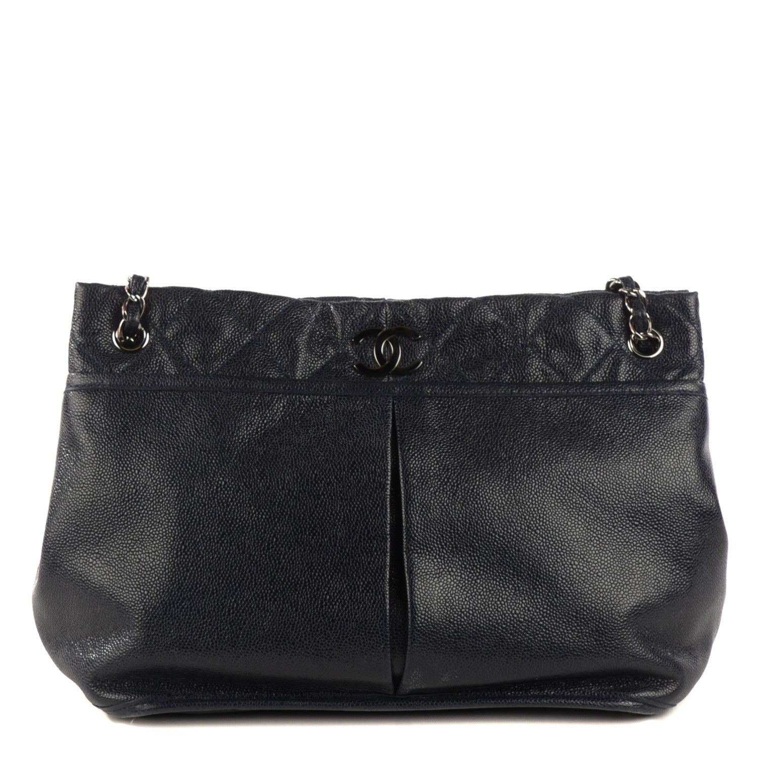 Chanel Caviar Natural Beauty Tote Navy Blue 1 of 7