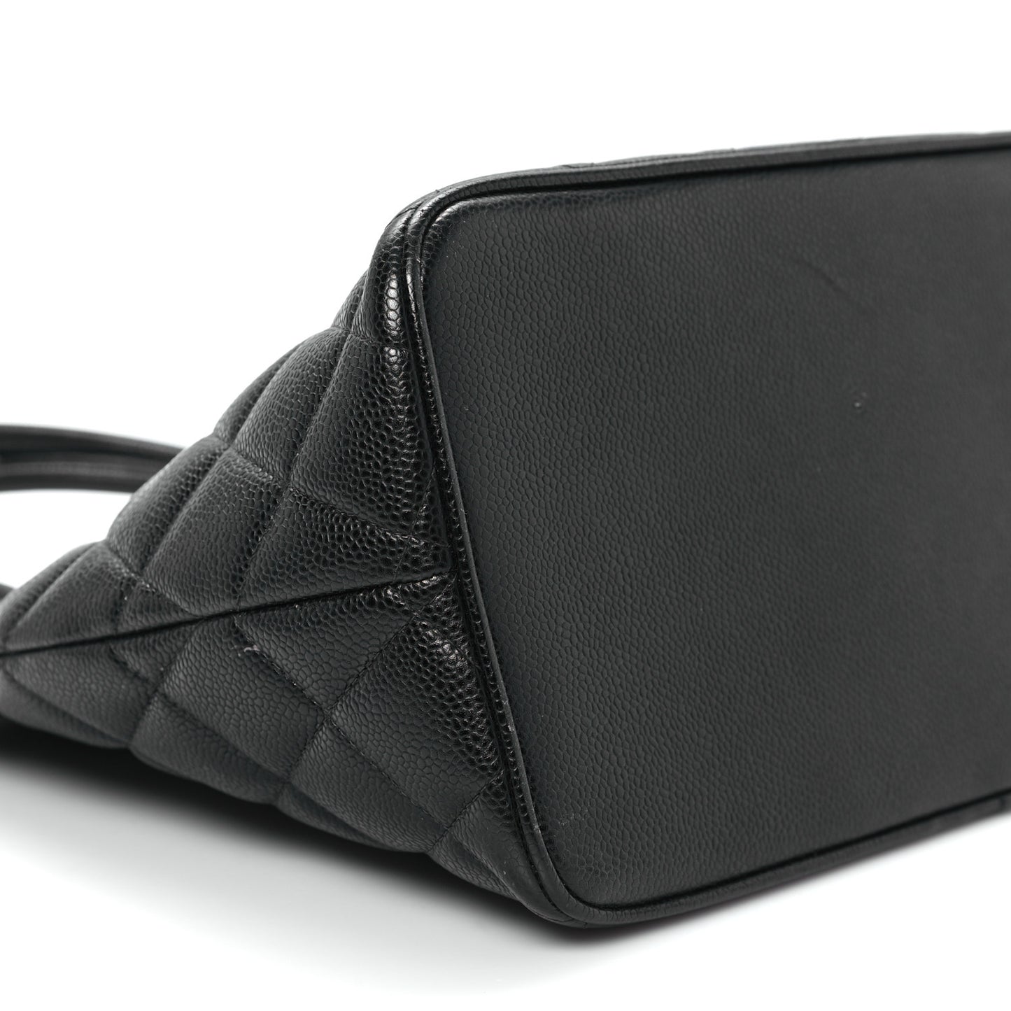 Caviar Quilted Medallion Tote Black