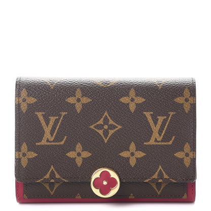 Louis Vuitton Monogram Flore Compact Wallet Fuchsia 1 of 8