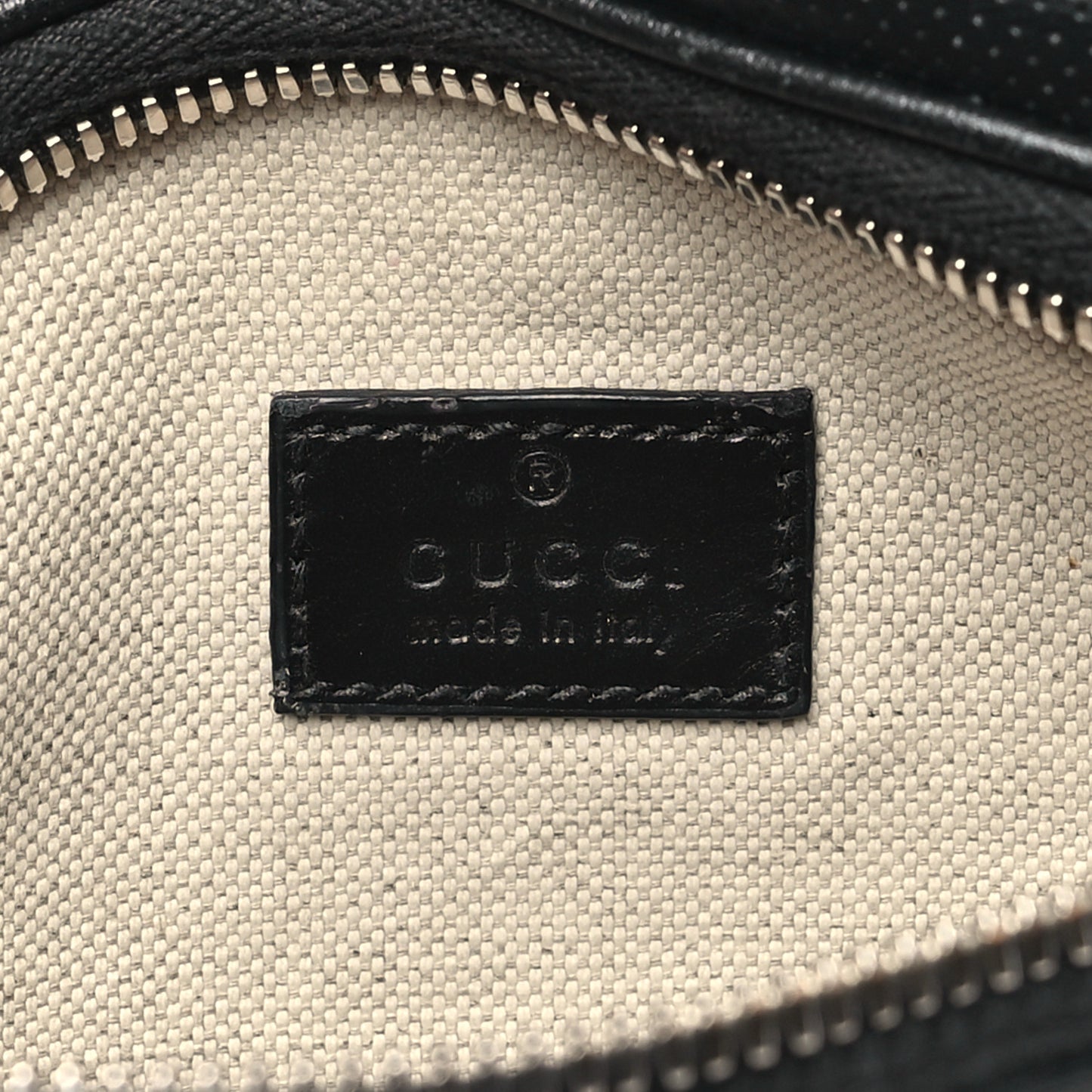 Calfskin GG Tennis Embossed Belt Bag Black