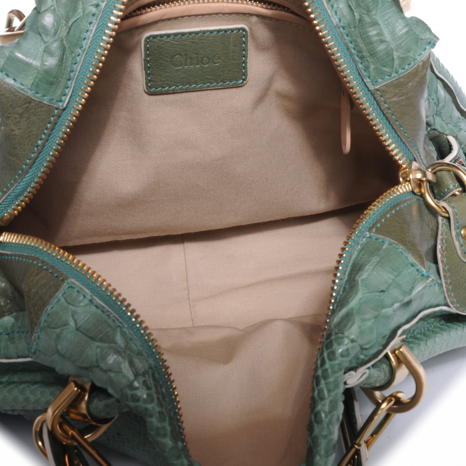 Chloe Python Medium Paraty Green 5 of 9
