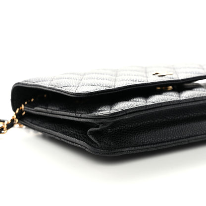 Chanel Caviar Quilted Wallet on Chain WOC Black 10 of 11